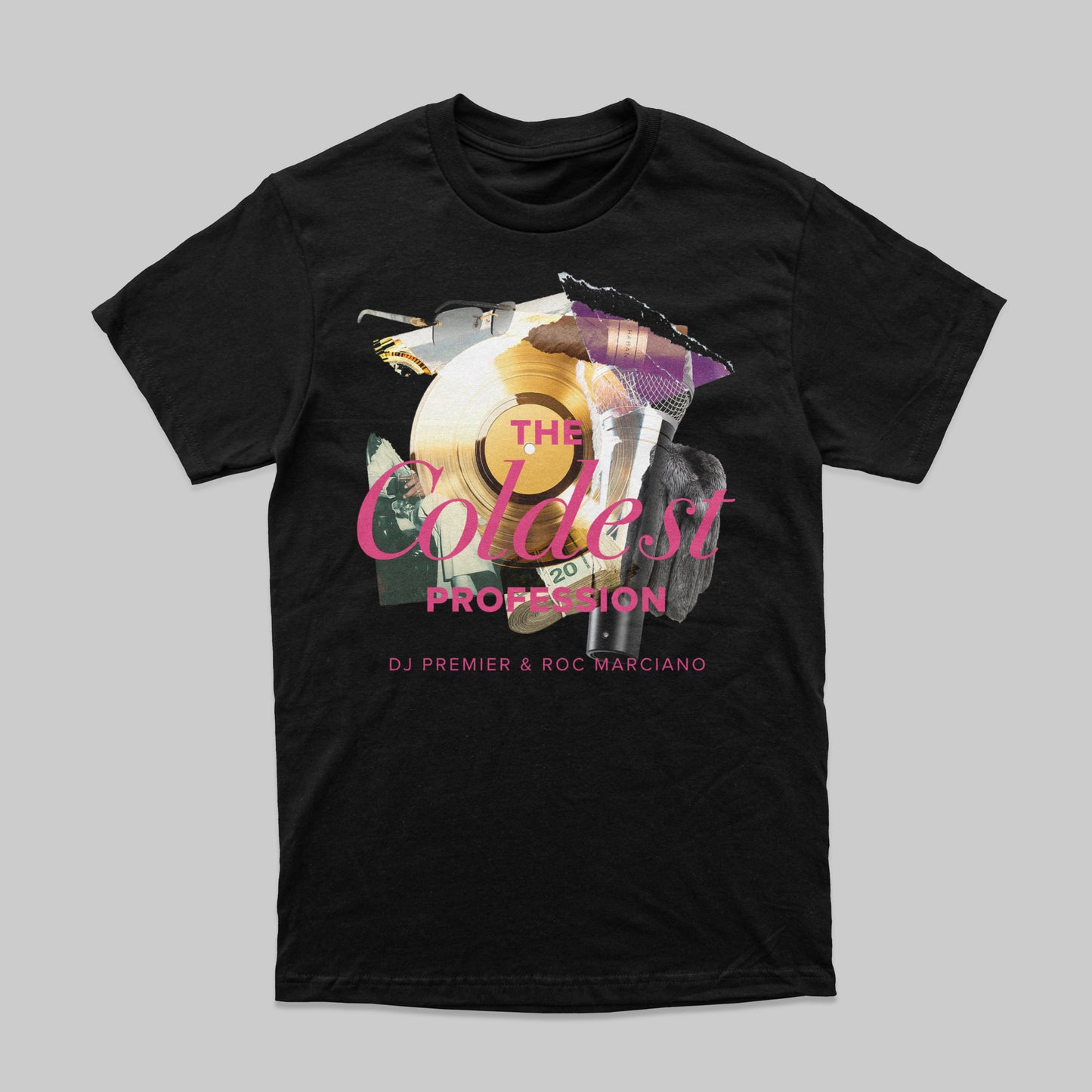 THE COLDEST COLLAGE WORK T-SHIRT