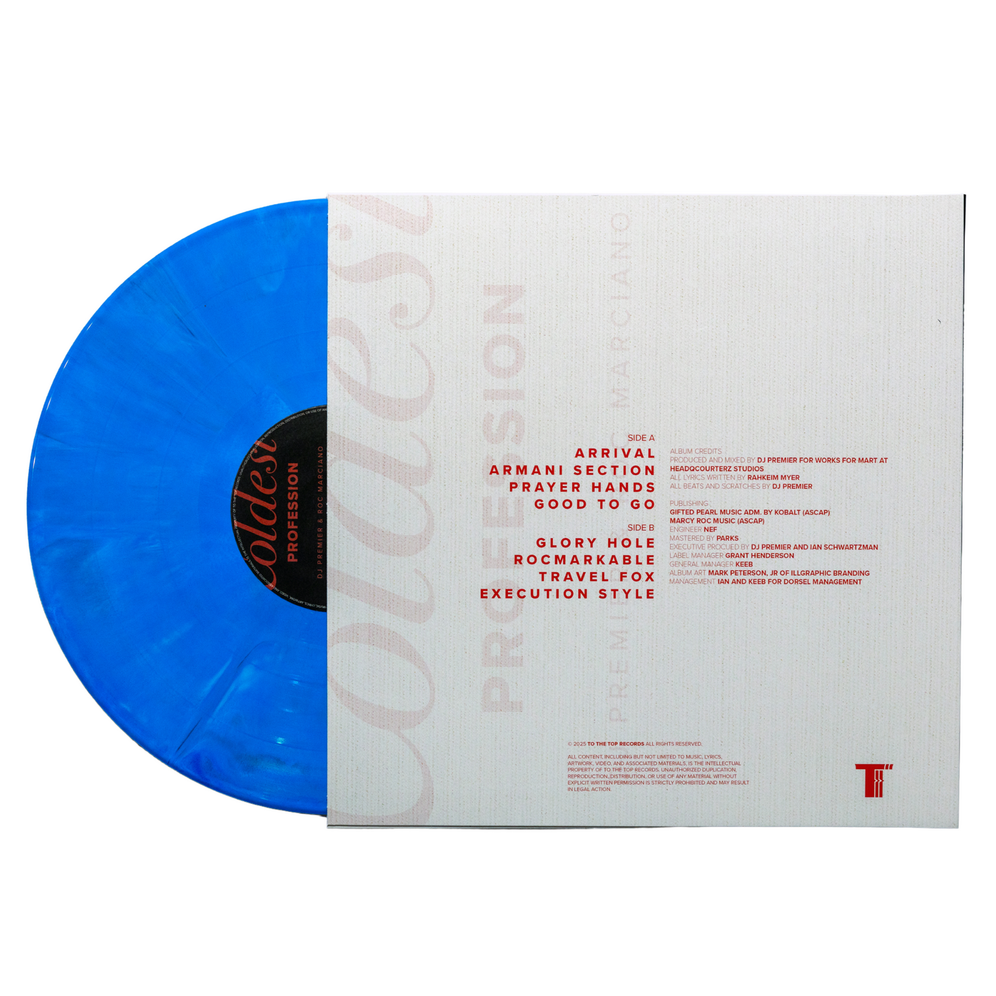 DJ PREMIER x ROC MARCIANO "The Coldest Profession" - Blue Vinyl