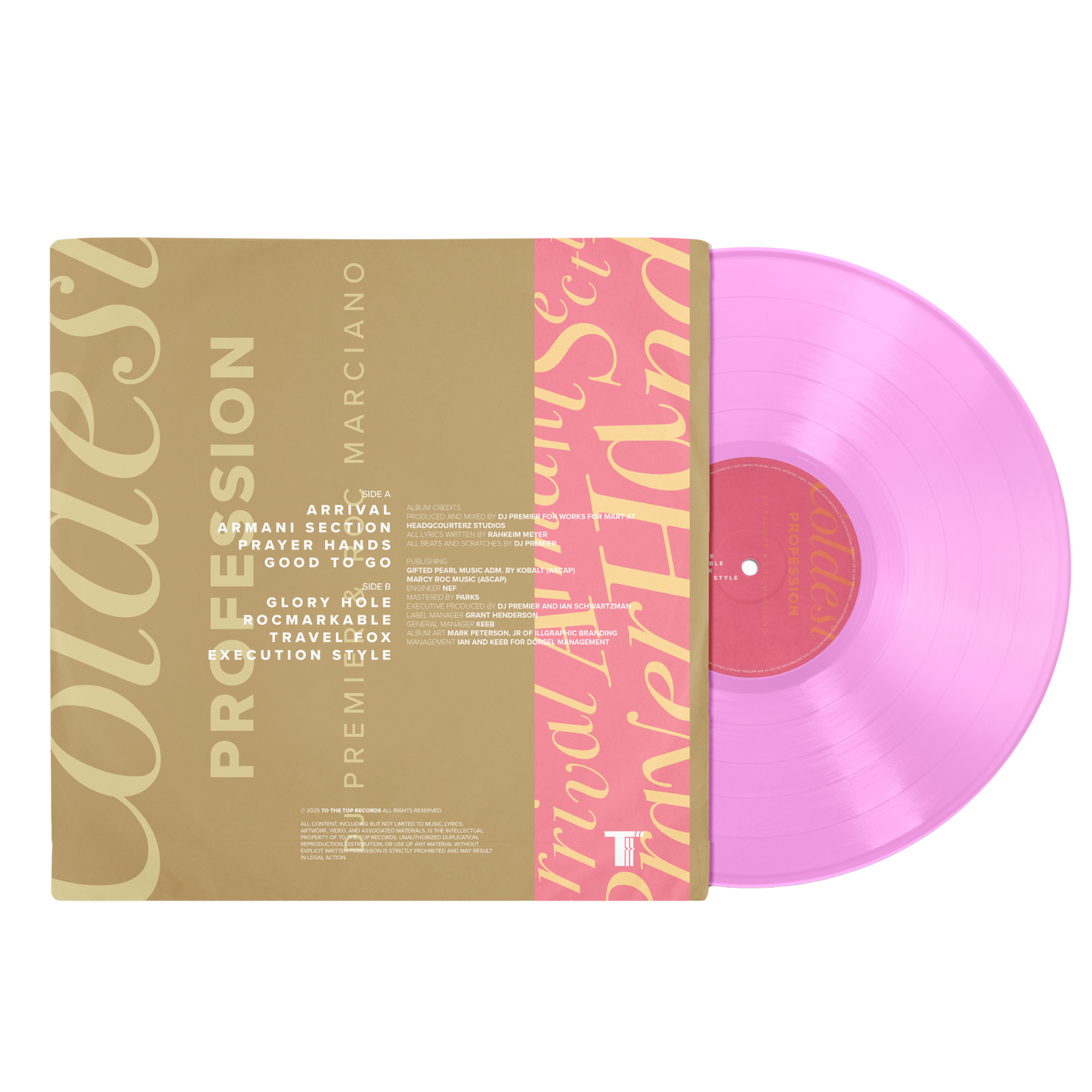 DJ PREMIER x ROC MARCIANO "The Coldest Profession" - Pink Vinyl